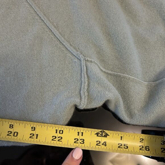 Free People Lost In Forest Sweater Mock Neck‎ Cropped Blue Green S Cashmere NWT - Picture 7 of 8